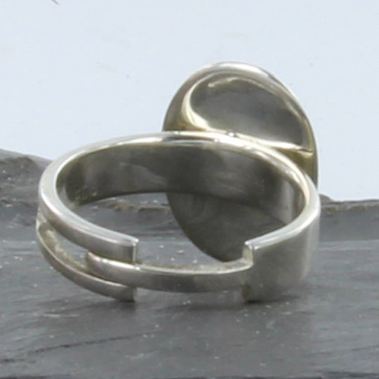 Amazonit-Ring 925er Silber verstellbar Gr. 55 - 65