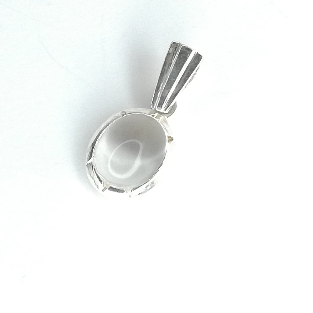 Bergkristall-Anhänger klar oval