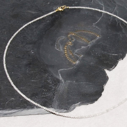 Strahlende Eleganz – Weißes Diamanten-Collier mit 14 ct, 47 cm lang