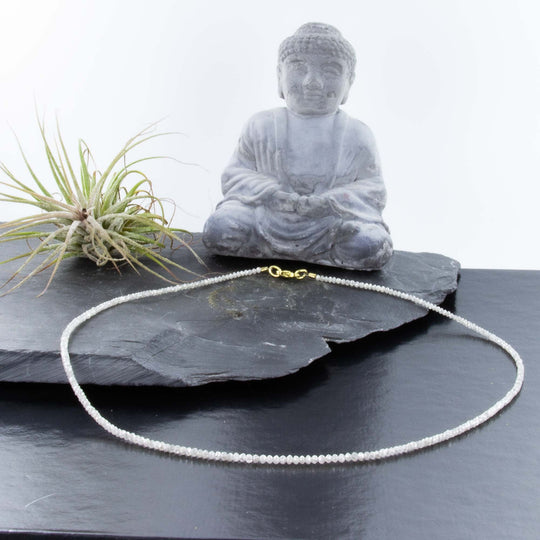 Strahlende Eleganz – Weißes Diamanten-Collier mit 14 ct, 47 cm lang