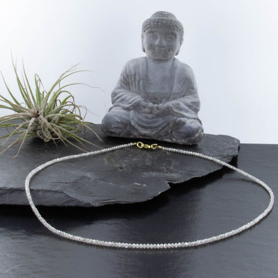 Strahlende Eleganz – Weißes Diamanten-Collier mit 14 ct, 47 cm lang