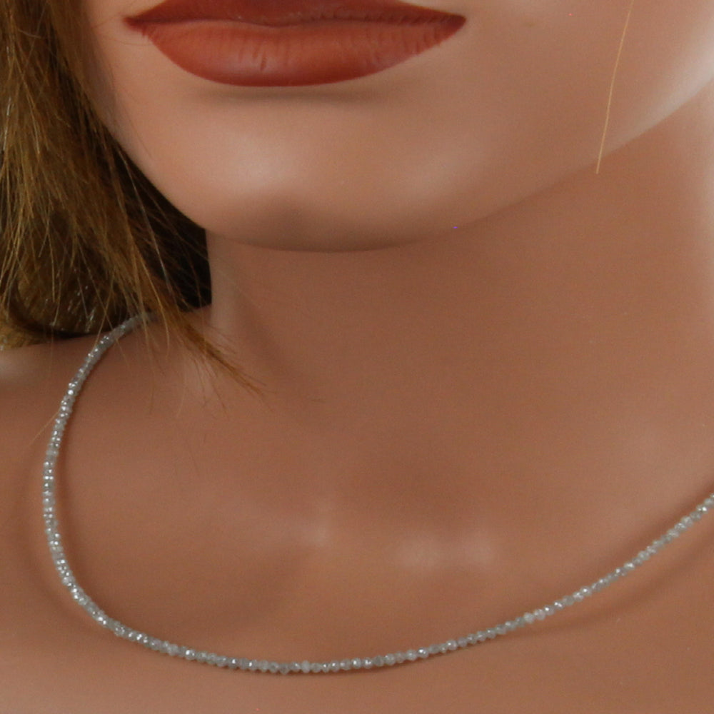 Strahlende Eleganz – Weißes Diamanten-Collier mit 14 ct, 47 cm lang