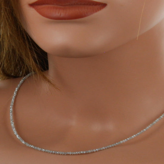 Strahlende Eleganz – Weißes Diamanten-Collier mit 14 ct, 47 cm lang