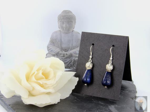 Lapis-Lazuli-Tropfen-Silber-Kugel