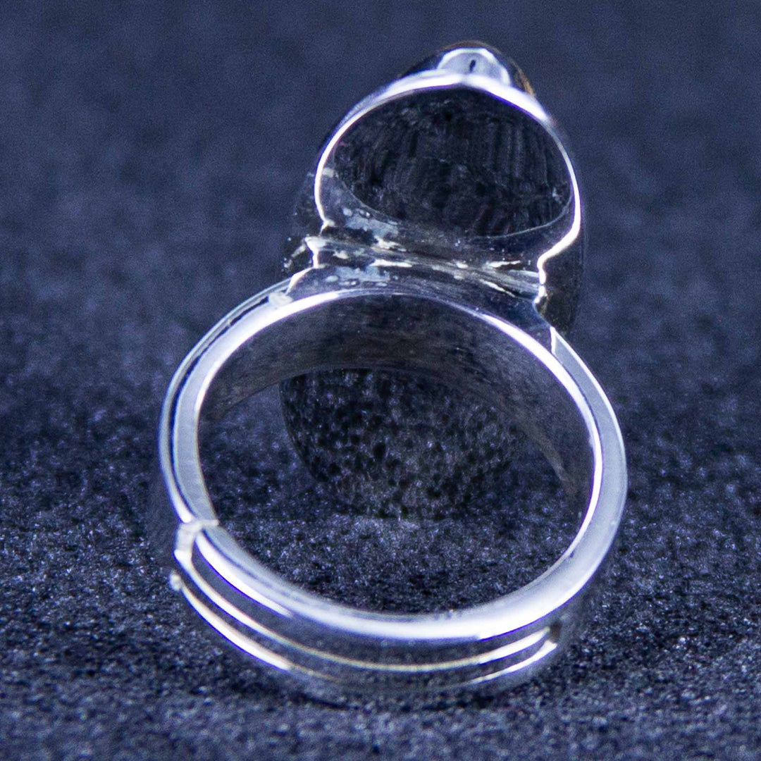 Rosenquarz-Ring, zartes Rosa mit verstellbarer Ringschiene aus Sterlingsilber