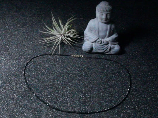 Luxuriöses & Exquisites Schwarzes Diamanten-Collier – ca. 19,5 ct, extra lang 47 cm
