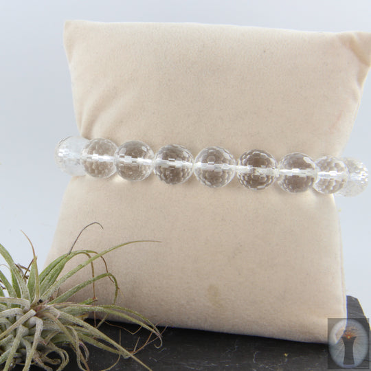 Bergkristall-Armband, klar facettiert 19 cm lang