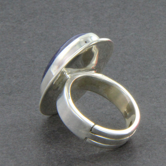 blauer Kyanit Disthen Ring 925er Silber verstellbar Gr. 54 - 66