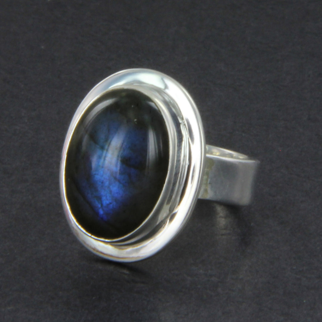 Labradorit-Ring-Oval-