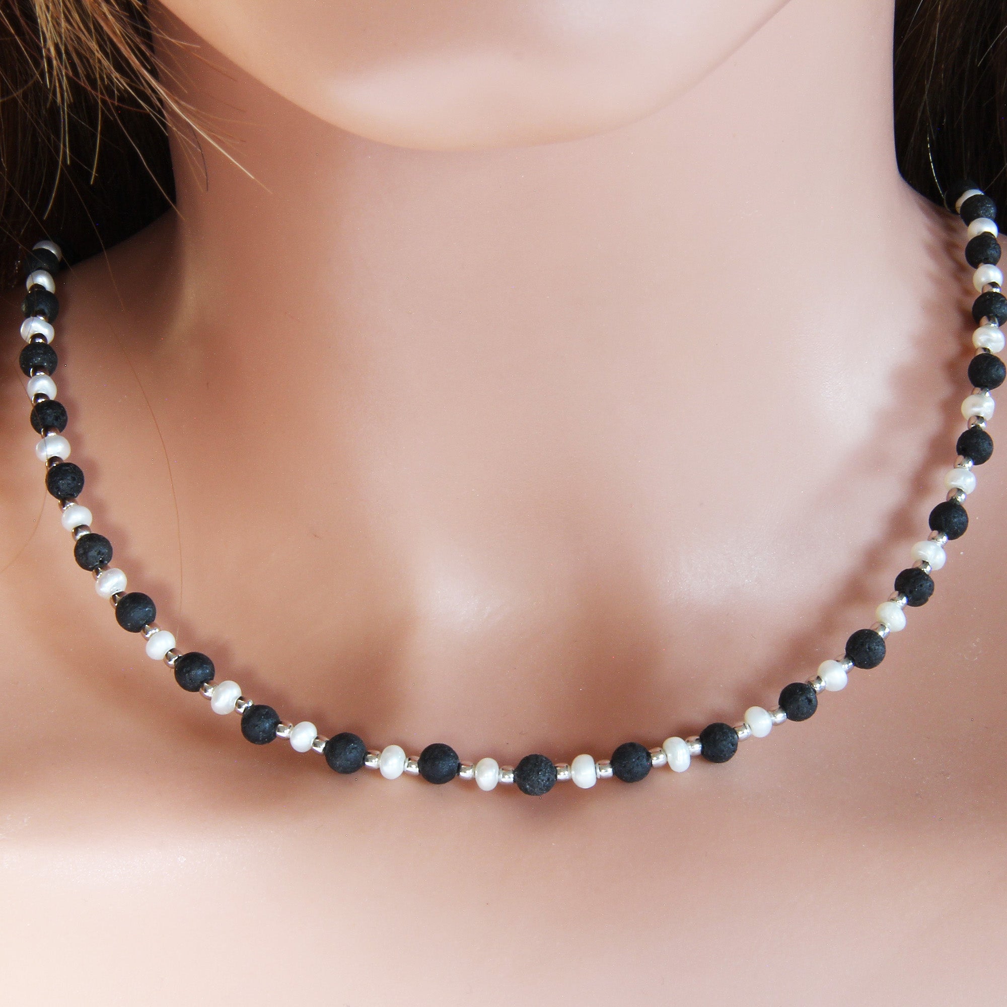 28 Stück Lavastein-Perlen 14 Mm Schwarz – Natürliche Vulkansteine Für ätherische Öle & Schmuck