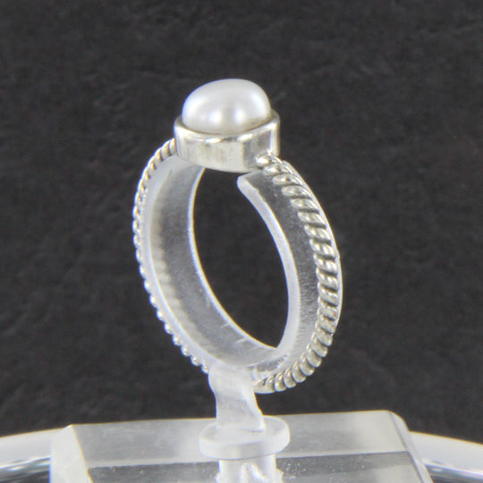 Süßwasserperlen-Ring, verspielt in 925er Sterlingsilber