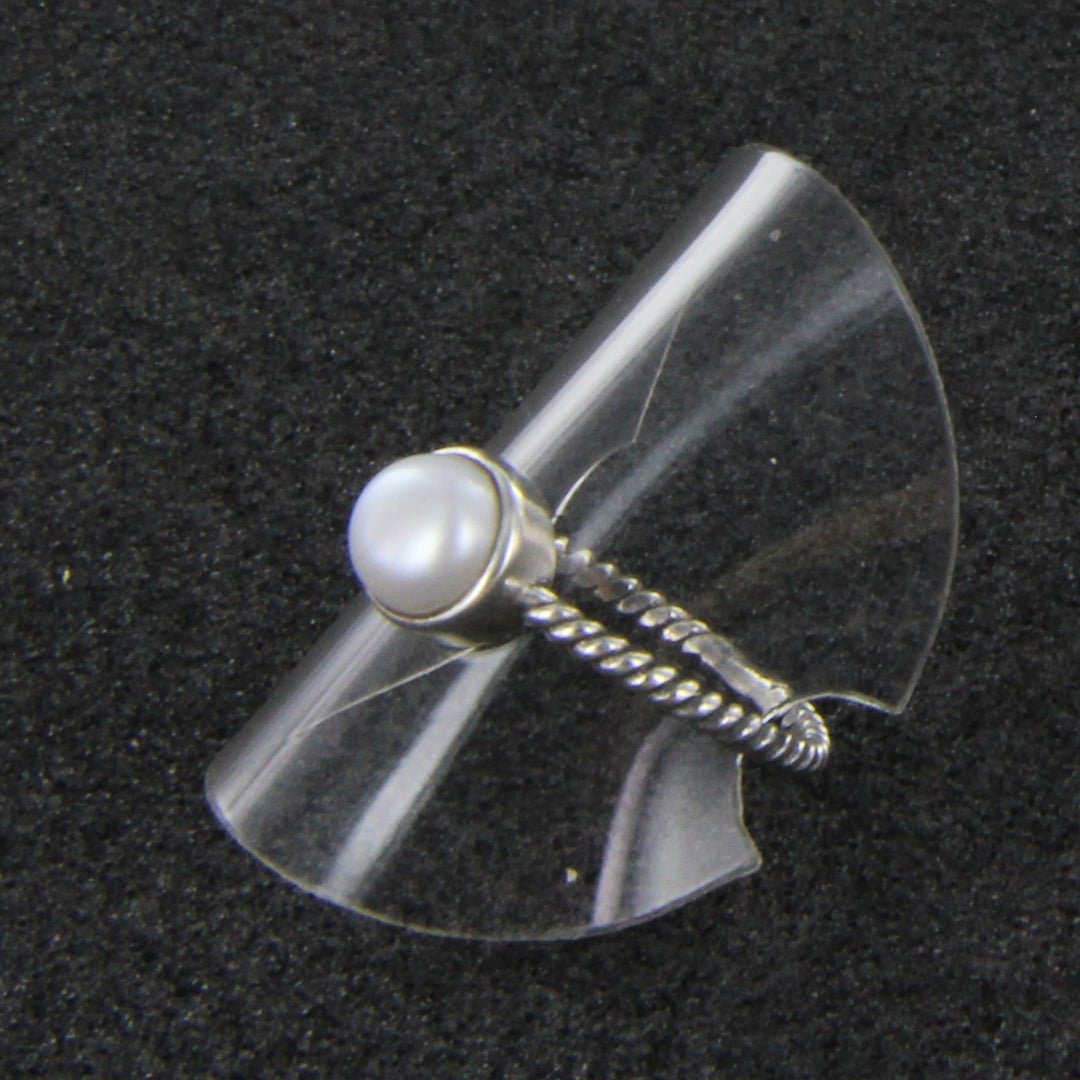 Süßwasserperlen-Ring, verspielt in 925er Sterlingsilber