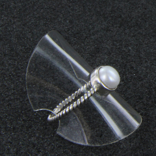 Süßwasserperlen-Ring, verspielt in 925er Sterlingsilber