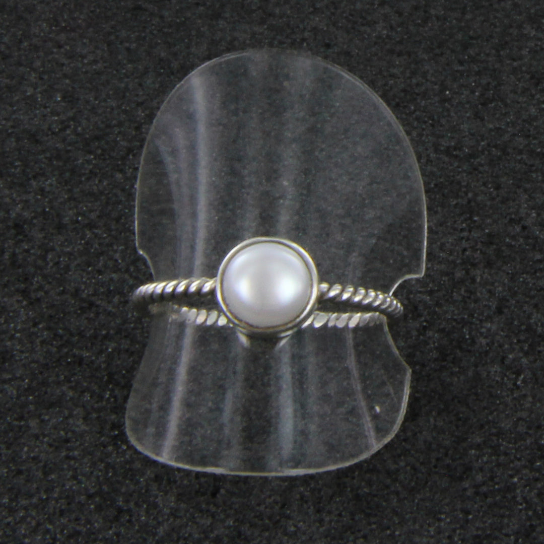Süßwasserperlen-Ring, verspielt in 925er Sterlingsilber