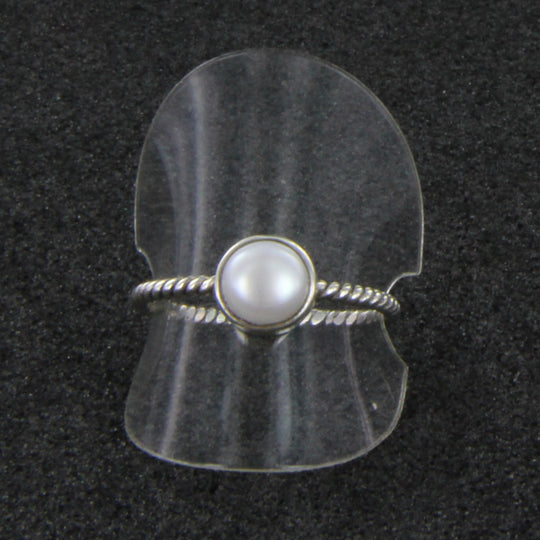 Süßwasserperlen-Ring, verspielt in 925er Sterlingsilber