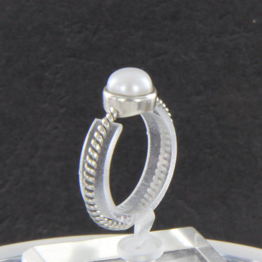 Süßwasserperlen-Ring, verspielt in 925er Sterlingsilber