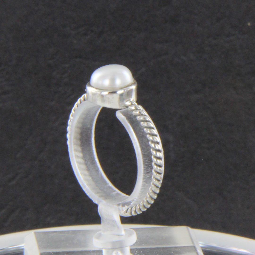 Perlen-Silberflecht-Ring