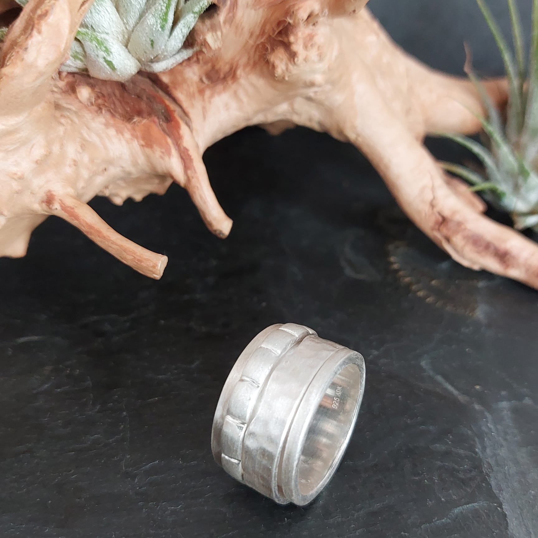 Silber-Drehring-breit