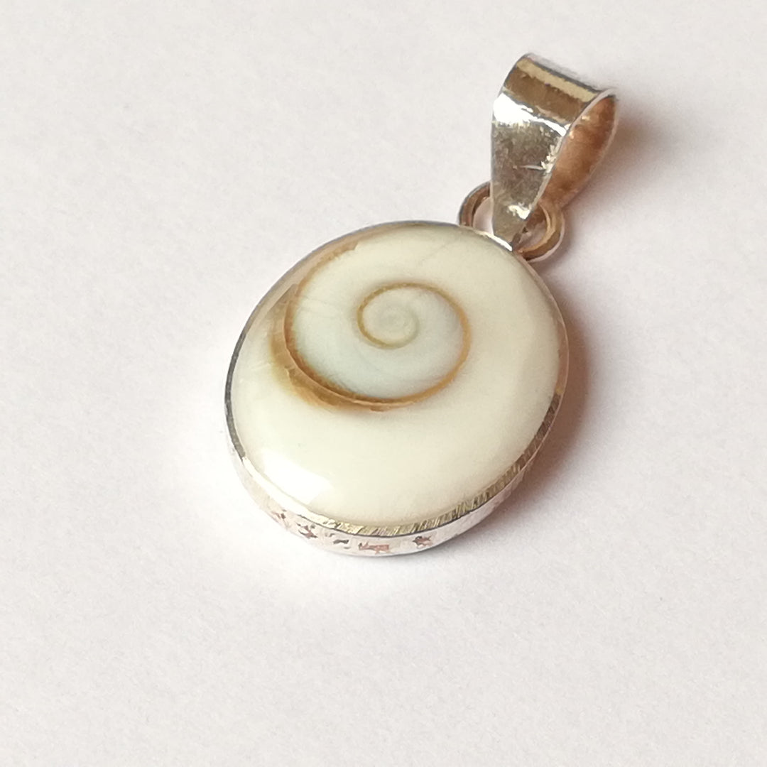Shiva Eye-Silberkettenanhänger - Operculum
