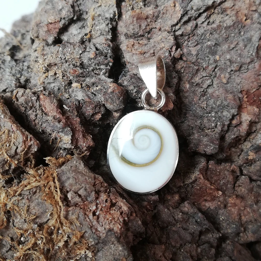 Shiva Eye-Silberkettenanhänger - Operculum