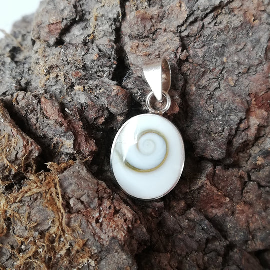 Shiva Eye-Silberkettenanhänger - Operculum