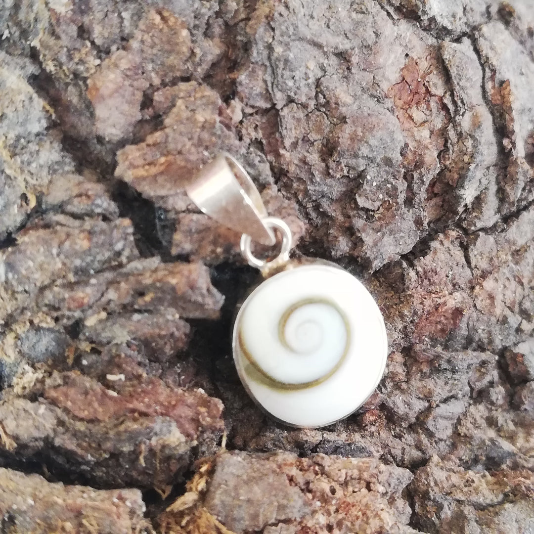 Shiva Eye-Silberkettenanhänger - Operculum