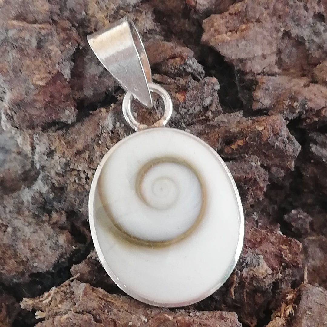 Shiva Eye-Silberkettenanhänger - Operculum