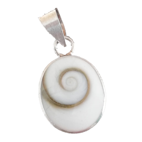 Shiva Eye-Silberkettenanhänger - Operculum