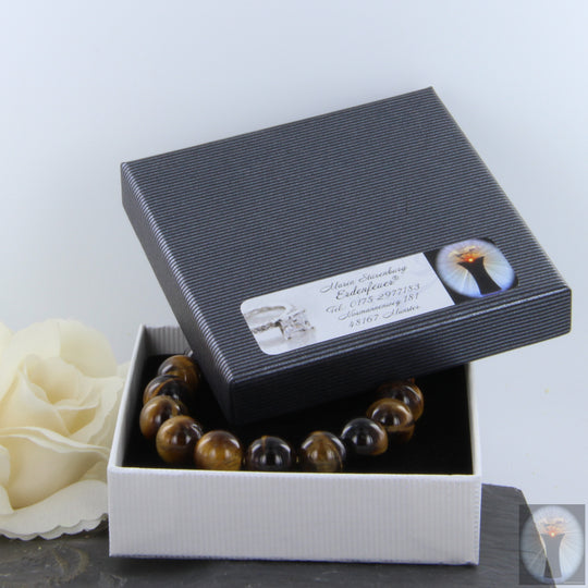 Gelbbraunes Tigeraugen-Armband, elastisches Band