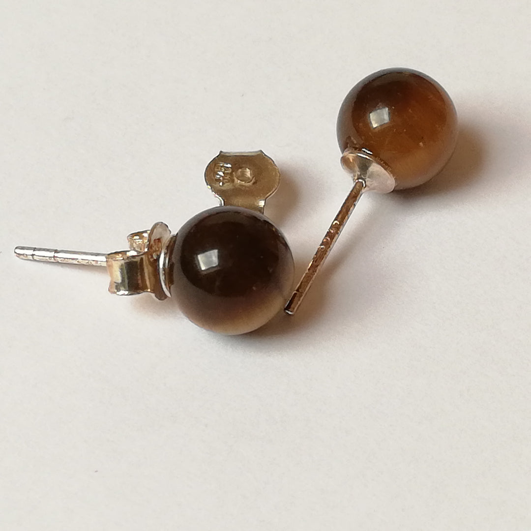 Tigeraugen Ohrstecker – Natürliche Eleganz mit 925 Silber
